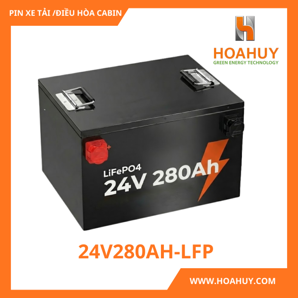 Pin LiFePO₄ 24V 280Ah (xe tải/RV/điều hòa đỗ)