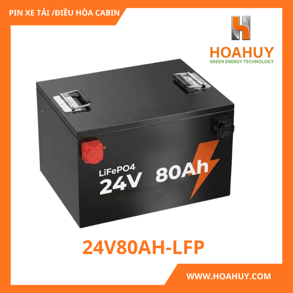 Pin LiFePO₄ 24V 80Ah (xe tải/RV/điều hòa đỗ)