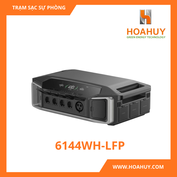 Trạm sạc dự phòng LiFePO₄ 6.144 Wh